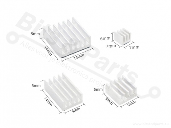 Heatsink set for the Raspberry Pi 4 black